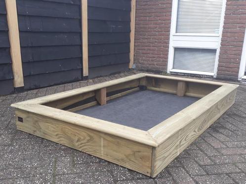 HOUTEN ZANDBAK met deksel 120x200 kant en klaar geleverd, Kinderen en Baby's, Speelgoed | Buiten | Zandbakken, Nieuw, Ophalen