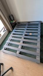 Pallet bed frame 140x200cm, Huis en Inrichting, Ophalen, Gebruikt, Zwart, Tweepersoons