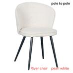 POLE to POLE RIVER chair pearl white bouclé, Huis en Inrichting, Stoelen, Wit, Zo goed als nieuw, Ophalen