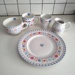 Yvon kakelbont: bord,mok,soepkom, beker, melkkannetje, Ophalen of Verzenden, Porselein, Overige stijlen, Kop(pen) en/of Schotel(s)