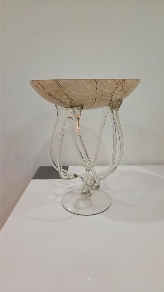 Jozefina Krosno 'Octopus' glazen schaal, Antiek en Kunst, Antiek | Vazen, Ophalen of Verzenden