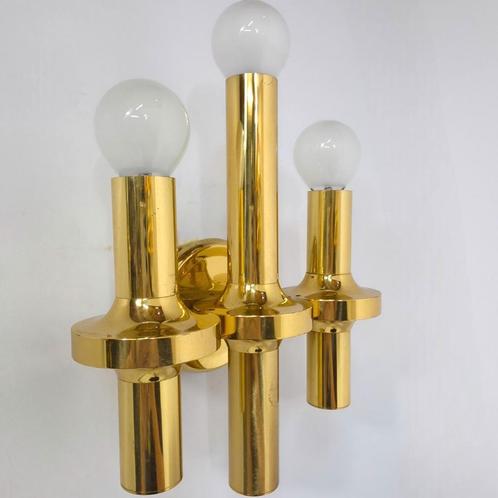 Sciolari wandlampen massief messing mid century 60s 7 stuks, Huis en Inrichting, Lampen | Wandlampen, Zo goed als nieuw, Ophalen of Verzenden