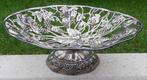 Brocante opengewerkte fruitschaal verzilverd, Antiek en Kunst, Ophalen of Verzenden