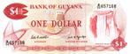 Guyana 1 dollar 1989 - aUNC, Los biljet, Zuid-Amerika, Verzenden