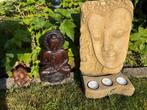 2 boeddha beelden voor in yoga zaal of tuin., Ophalen of Verzenden, Zo goed als nieuw, Overige materialen, Boeddhabeeld