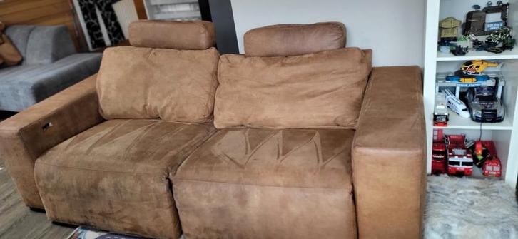 Bank gratis, Huis en Inrichting, Banken | Bankstellen, Gebruikt, Tweepersoons, 200 tot 250 cm, 75 tot 100 cm, Overige materialen