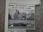 Artikel over Kasteel Keukenhof (krant 1954), Verzamelen, Tijdschriften, Kranten en Knipsels, Ophalen of Verzenden, 1940 tot 1960