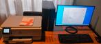 Medion Akoya P22005  MD34025/2519 PC met HP 7221e printer, Ophalen, Gebruikt, Met monitor, 8 GB