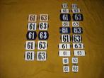 oud emaille huisnummer 61 en 63 ook 62 64 65 66 67 68 69 70, Ophalen of Verzenden