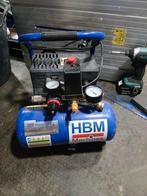 HBM 4 Liter Compressor - Draagbaar & Geluidsarm, Doe-het-zelf en Verbouw, Lofoten, 6 tot 10 bar, Ophalen of Verzenden, Zo goed als nieuw