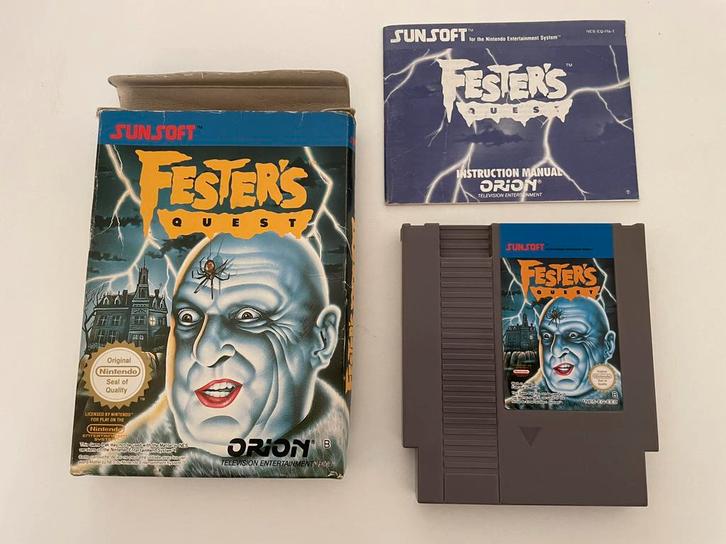 Fester’s Quest Nintendo NES CIB compleet FAH, Spelcomputers en Games, Games | Nintendo NES, Zo goed als nieuw, 1 speler, Vanaf 3 jaar