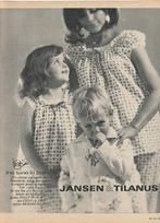 Retro reclame 1963 Jansen & Tilanus jongens meisjes pyjama's, Verzenden, Overige typen