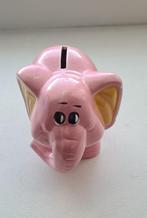 Aardewerk roze olifant spaarpot 10 cm hoog, 12 cm lang, Ophalen of Verzenden, Gebruikt, Overige typen