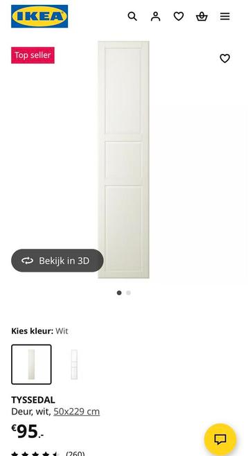 Ikea Tyssedal pax deuren met handgrepen - afbeelding 2