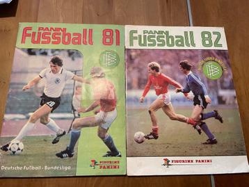 2 X Panini Fussball 1981 82 Incomplete Albums Onbeschreven beschikbaar voor biedingen