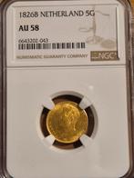 1826B Nederland 5 Gulden - Koning Willem I - AU58 NGC, Postzegels en Munten, Munten | Nederland, 5 gulden, Koning Willem I, Losse munt