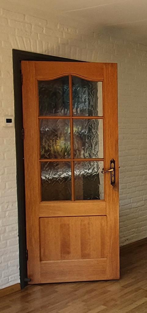 GRATIS Vier oude Eikenhouten Stompe Deuren, Doe-het-zelf en Verbouw, Deuren en Horren, Gebruikt, Binnendeur, 200 tot 215 cm, Hout