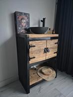 Rustiek badkamermeubel van hout, Huis en Inrichting, Kasten | Ladekasten, Ophalen, Gebruikt, 100 tot 150 cm, 1 of 2 laden