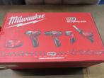 Milwaukee M12 BLPP4A-202B 12V Li-ion accu 4-Delige combiset, Doe-het-zelf en Verbouw, Gereedschap | Handgereedschap, Nieuw, Zandhaarweg
