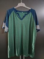 Sportief T-shirt groen/blauw maat xxl (valt als maat 46/48), Ophalen of Verzenden, Zo goed als nieuw, Blauw, Shirt of Top