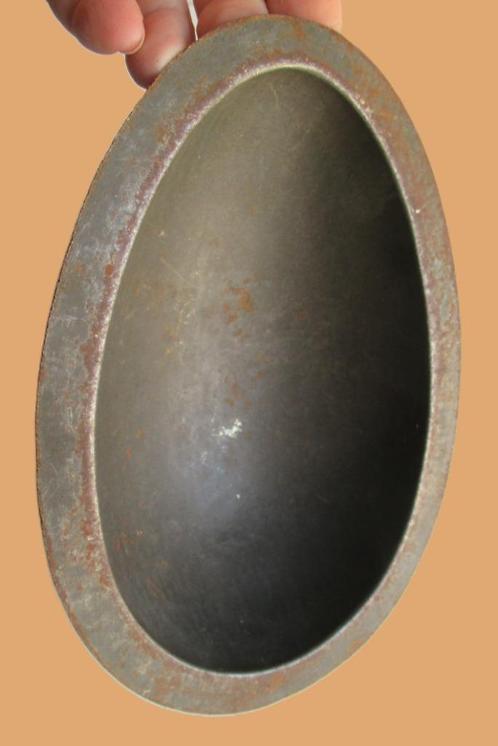 Paasei 18 cm~Antieke Chocolade Ei vorm~Groot ei Pasen, Diversen, Pasen, Gebruikt, Ophalen of Verzenden