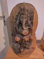 Houten Ganesh Beeld - 44cm Handgemaakt, Antiek en Kunst, Ophalen