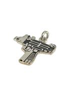 Zilveren Uzi hanger .925 zilver, Overige voorstellingen, Nieuw, Ophalen of Verzenden, Zilver