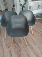 3 grijs kuipstoelen, Ophalen, Gebruikt, Grijs