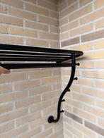 Zwarte Metalen Wandkapstok - 90cm, Wandkapstok, Gebruikt, Ophalen of Verzenden, Minder dan 100 cm