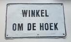 Oud blikken tekst bordje, Ophalen of Verzenden, Zo goed als nieuw