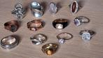 Lot zilveren, merk en vintage ringen., Sieraden, Tassen en Uiterlijk, Ringen, Gebruikt, Ophalen of Verzenden, Dame, Zilver