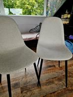 Witte teddy eetkamerstoelen, Huis en Inrichting, Stoelen, Ophalen, Zo goed als nieuw, Wit, Vier