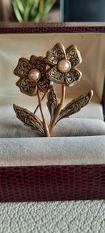 Vintage broche Damascener Toledo goud, Sieraden, Tassen en Uiterlijk, Antieke sieraden, Ophalen of Verzenden, Goud, Broche