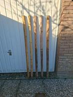 5 Ronde Balken - Ideaal voor Tuinprojecten, Tuin en Terras, Palen, Balken en Planken, Ophalen, Gebruikt, Hardhout, 180 tot 250 cm