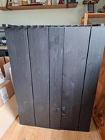 Wandkast zwart massief hout (100x75x20cm), Huis en Inrichting, Kasten | Overige, Gebruikt, Ophalen