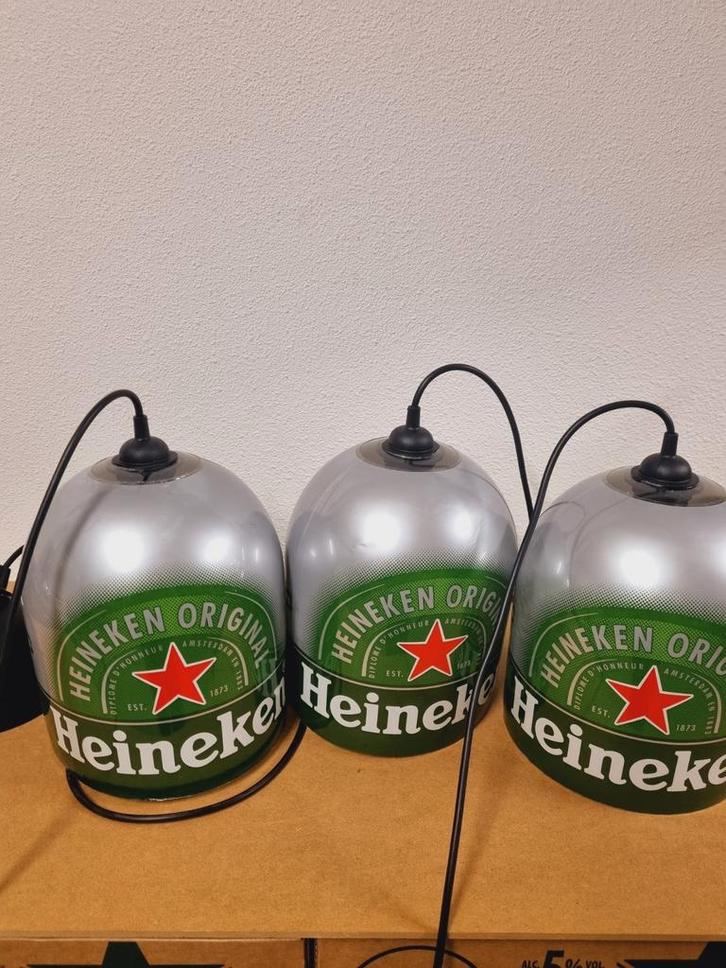 Heineken fust lampen, Verzamelen, Biermerken, Zo goed als nieuw, Overige typen, Heineken, Ophalen of Verzenden