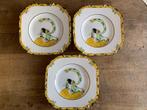 Drie schotels Melba Bone China Dolly Varden ca 1920, Ophalen of Verzenden, Gebruikt, Kop en/of schotel