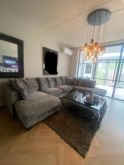 U-BANK ERIC KUSTER STYLE POCKETVERING CROCOPRINT GRAY, Huis en Inrichting, Banken | Complete zithoeken, Zo goed als nieuw, Ophalen