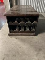 Vintage Houten Opbergkist/Wijnrek, Ophalen, Gebruikt, 50 tot 100 cm, Eikenhout
