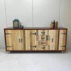 Up-cycle sloophout dressoir circulair industrieel opbergkast, Ophalen, Gebruikt, Industrieel landelijk, Onbekend