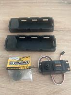 Losi DBXL E 2.0 accubakken 18t pinion en stuurservo, Elektro, Gebruikt, Ophalen of Verzenden, Onderdeel