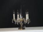 Maria theresia tafellamp met grote kristallen pinakel hoogte, Ophalen, Gebruikt, 50 tot 75 cm