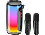 Nieuwe Karaoke Systeem met 2 Microfoons 20W Bluetooth, Ophalen of Verzenden, Nieuw, Complete set
