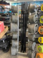 All4gym( gym80 ) 10 x halterstangen met schijven  en rek, Ophalen, Gebruikt, Halter sets, Gym80