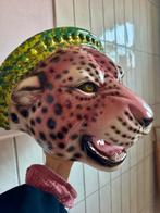 Luipaard roze groen Italiaans wandplank beeld tafel wand, -, -, Nieuw, Ophalen of Verzenden