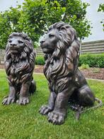 BRONZEN KOPPEL ZITTENDE LEEUWEN MOOOI MODEL! LAGE VERKOOP!, Ophalen of Verzenden, Nieuw, Overige materialen, Dierenbeeld