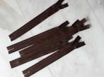 Ritssluitingen  18 cm. Donker bruin, Hobby en Vrije tijd, Naaien en Fournituren, Ophalen of Verzenden, Nieuw, Rits of Sluiting