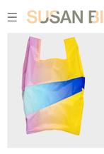 Susan Bijl x 75B nieuw !  L Large geel blauw roze verloop, Ophalen of Verzenden, Zo goed als nieuw, Geel, Shopper