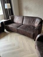 Banken fauteuil en hocker, Huis en Inrichting, Banken | Bankstellen, Driepersoons, Ophalen of Verzenden, Zo goed als nieuw, 200 tot 250 cm