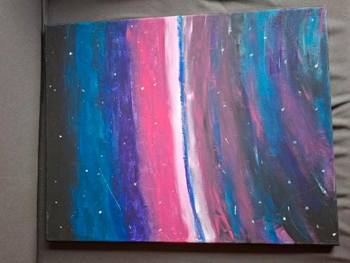 Een zelfgemaakt schilderij van een universum, Antiek en Kunst, Kunst | Schilderijen | Abstract, Ophalen of Verzenden